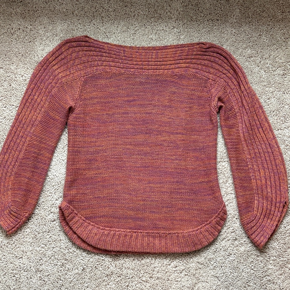 Anthropologie Off-the-Shoulder Sweater in Rust